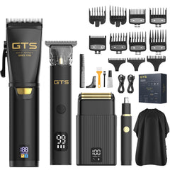 GTS PRO tondeuse cheveux pour hommes avec kit complet, pratique à domicile.