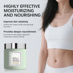 GTVOSY Champagne Lift Firming Body Creme leg application for improved radiance and smoothness.