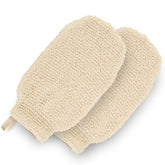 Gants douche GUARD&MARINE en chanvre, exfoliation naturelle en douceur.