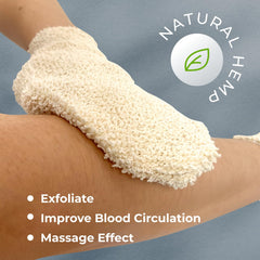 Gants de massage en chanvre GUARD&MARINE pour une routine spa à domicile.