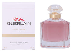 Mon Guerlain – Étiquette bouteille soignée reflétant le raffinement.