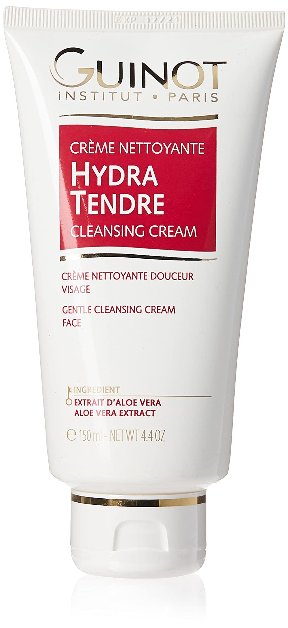 Guinot Hydra Tendre nettoyant visage flacon pompe pour peau propre et douce.