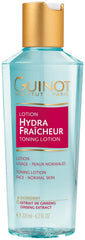 Guinot Hydra Fraîcheur: flacon-bouteille pour tonifier et équilibrer la peau.