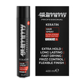 Gummy Professional Spray Keratine – bouteille visible offrant une tenue durable sans lourdeur.