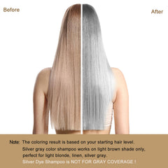 GURKOOYD Silver Gray Hair Dye Shampoo lather spread evenly across strands.