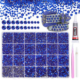 Gutiy kit diamants résine bleu marine prêt à décorer vêtements et accessoires