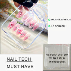 GUXACU boite ongles compacte et transparente, facile à transporter lors de déplacements.
