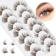 Cils brun GVEFETIEE: effet duveteux naturel pour un regard doux et élégant.