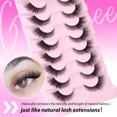 GVEFETIEE aspect naturel léger de vison synthétique: cils légers et confortables pour le quotidien.