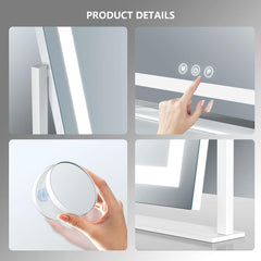 Miroir Gvnkvn avec loupe détachable 10x
