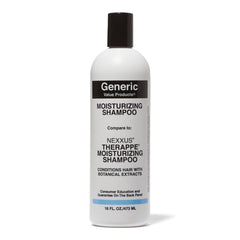 Shampooing GVP, bouteille hydratante, cheveux nourris et faciles à coiffer.