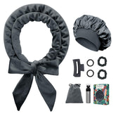 Gwabee bandeau de nuit 70 pouces en velours gris pour ondulations sans chaleur