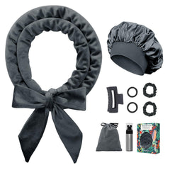 Gwabee bandeau de nuit 70 pouces en velours gris pour ondulations sans chaleur