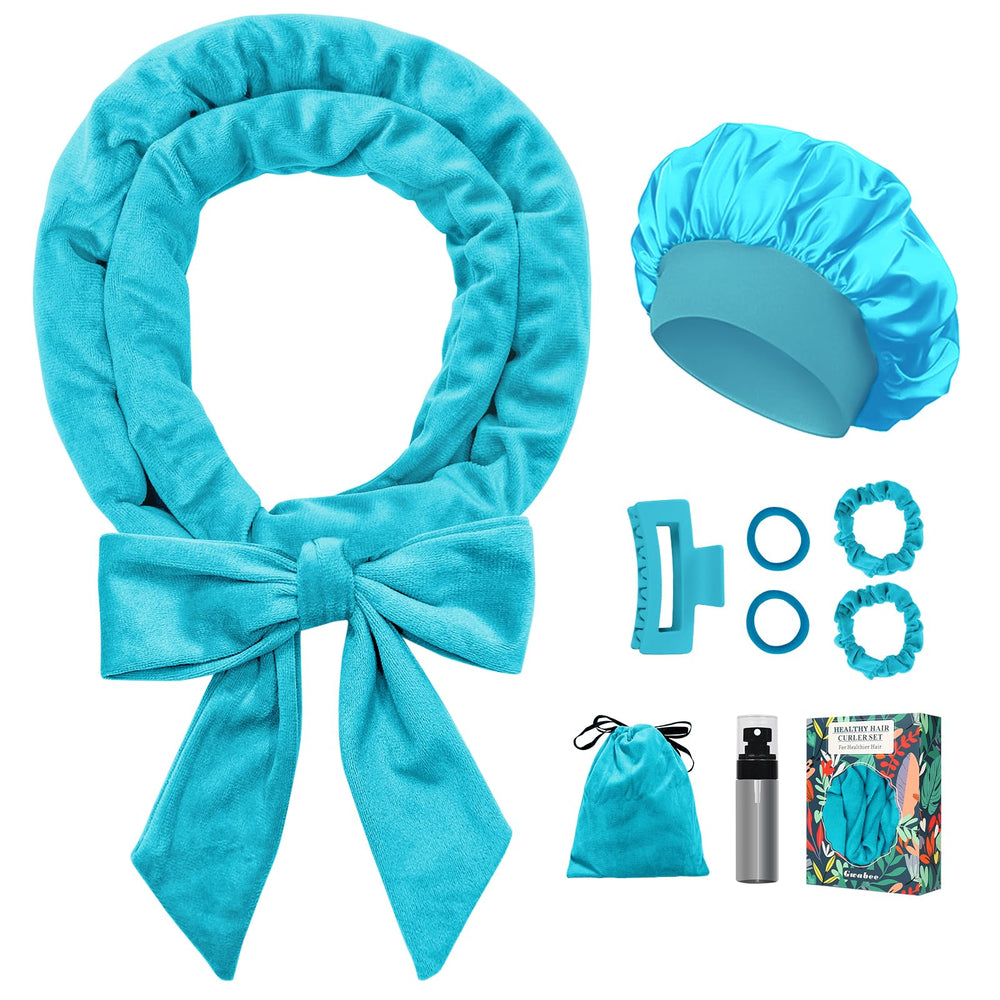 Gwabee bandeau velours 70 pouces pour coiffage sans chaleur et boucles naturelles au réveil