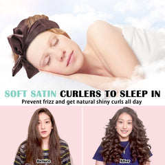 Gwabee bonnet satin pour dormir et obtenir des coiffures sans chaleur