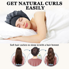 Gwabee bonnet satin nuit pour cheveux, douceur et protection pendant le sommeil