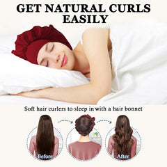 Gwabee bonnet satin pour dormir et protéger les cheveux.