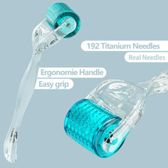 Rouleau GXBRSY Titane 192 aiguilles pour visage, pratique à utiliser chez soi.