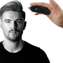 GXXMEI peigne paume de poche noir parfait pour cheveux courts et barbes en voyage