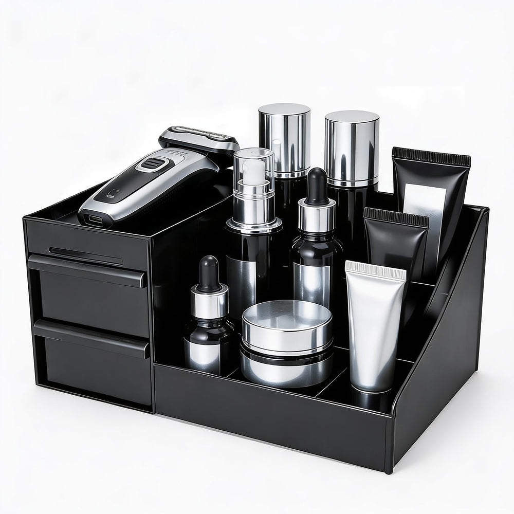 GXXWWSN Organisateur Cologne Homme sur comptoir, rangement clair et accessible.