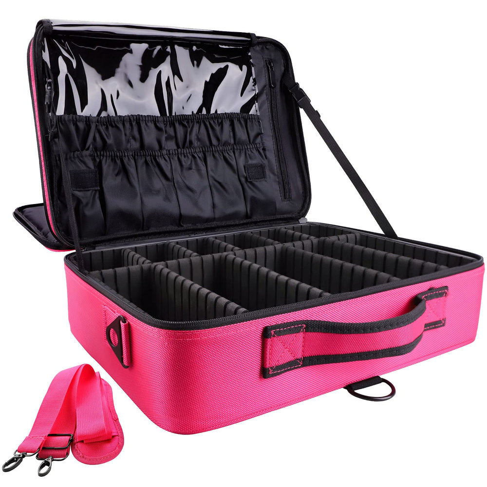 Mallette Gzcz pro 16,5 pouces pour maquillage et outils en voyage.