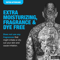 Texture crème onctueuse d'Aquatat pour nourrir la peau après tatouage.