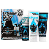 Mousse antibactérienne H2Ocean Extreme nettoyant le tatouage en douceur.
