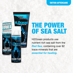 H2Ocean mousse-ocean-foam: protection légère et réhydratation après tatouage.