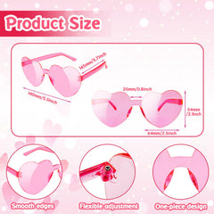 Détail des lunettes cœur Haawooky avec bords lisses.