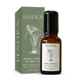 HADEA huile Cyperus Rotundus roll-on bouteille: application pratique en déplacement et hydratation.