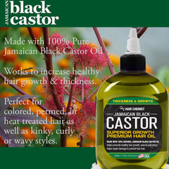 Hair Chemist huile ricin noire flacon-application, facilite le soin sans rinçage des cheveux.