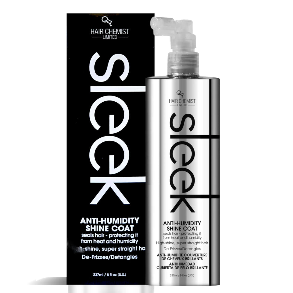 Hair Chemist Sleek Coat – bouteille 8oz, brillance et protection anti-humidite.
