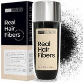 Hair Illusion fibres cheveux reels noires sur cheveux: rendu plus dense et naturel.