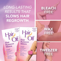 Hair Off mitaine utilisation corps – idéale pour le corps, jambes et bras.
