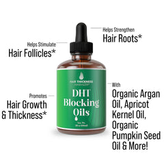 Ingrédients clés du Hair Thickness Maximizer DHT Blocker Serum pour nourrir le cuir chevelu.