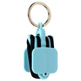 Hair Tie Hub porte-cheveux portable bleu clair, pratique et discret pour les déplacements