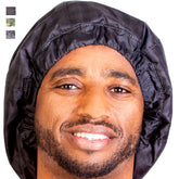 HAIRSOME cap-douche-homme-noir-elasticite pour un ajustement sûr.