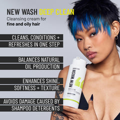 Massage du cuir chevelu Hairstory New Wash, sensation douce et hydratante.