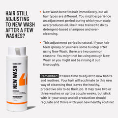 Hairstory New Wash Original : texture naturelle mise en valeur sans détergents agressifs.