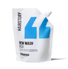 Hairstory New Wash Rich – bouteille prête à verser, routine simplifiée pour cheveux épais