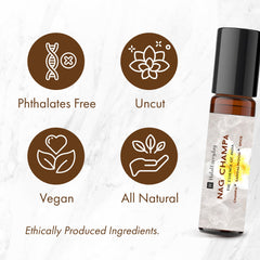 Nag Champa HalalEveryDay, application sur les points de pulsation pour une tenue durable.