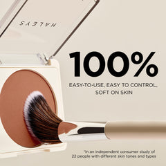 Pinceau contour HALEYS polyvalent pour bronzer et fond de teint.