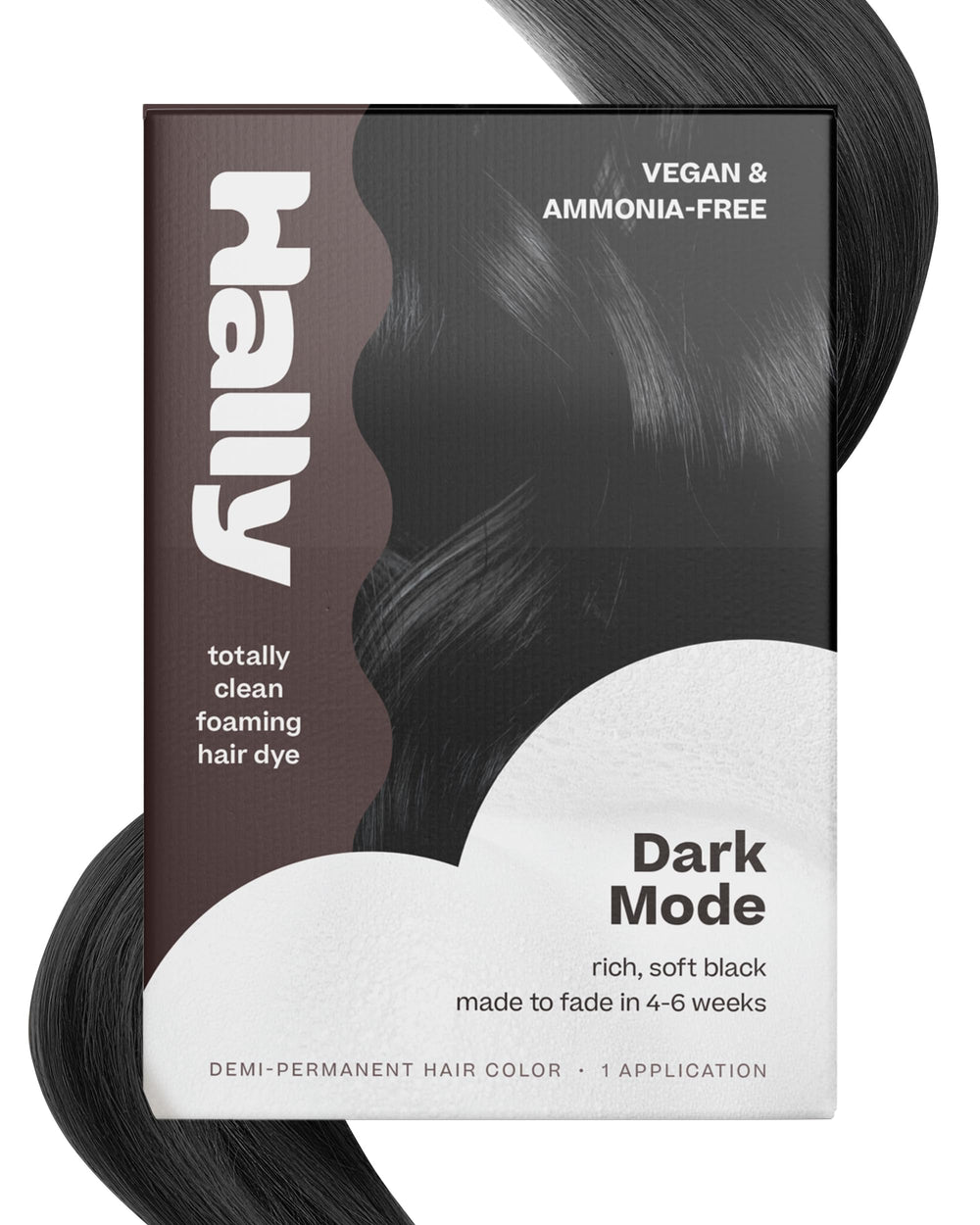 Hally Hair Color Cloud teinture mousse noire pour une application facile et propre