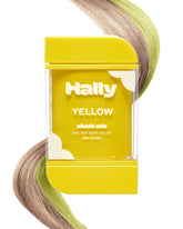 Hally Hair Shade Stix jaune appliqué sur cheveux pour une touche éphémère facile à laver