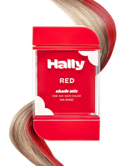 Hally Hair Shade Stix rouge avec applicateur intégré pour une application rapide