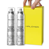 HALOVIDA - Bouteille-brume sec cheveux sombres; absorption rapide sans résidu.