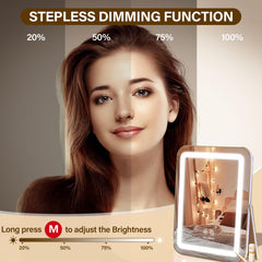 Halumao Miroir Vanity lumineux - rotation à 360° pour ajuster l'angle facilement.