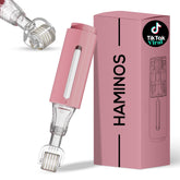 HAMINOS rouleau dermique avec réservoir, favorise absorption rapide du sérum.