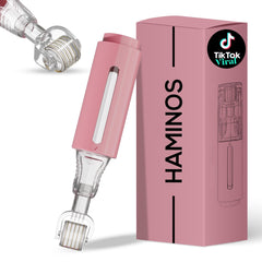 HAMINOS rouleau dermique avec réservoir, favorise absorption rapide du sérum.
