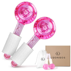 Hana Emi LUONKOS globes visage rose, set de 2, rafraîchissement ciblé.